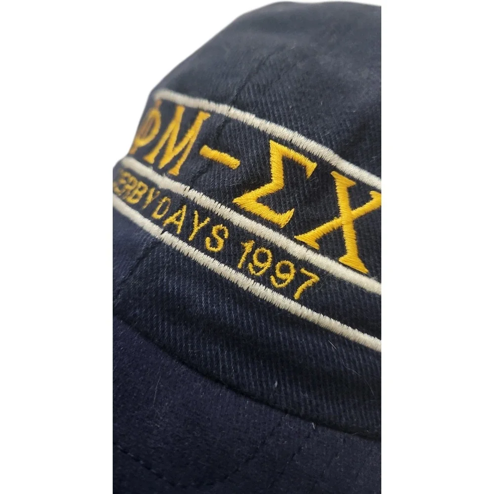 Vintage Sigma Chi Derby Days 1997 Hat Navy Blue Phi Mu Greek Embroidery 90s Cap